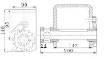 Steel lashing drum Popular lever ratchet steel truck curtain tensioner 209005