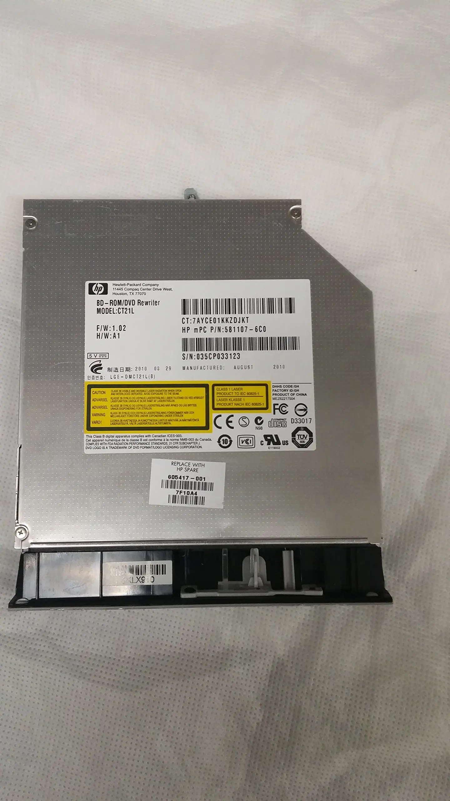 hp laptop blu ray drive