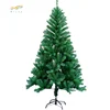 Wholesale oem cheap hot sale PVC/PE artificial pine needle slim christmas tree iron stand for christmas restaurant decoration