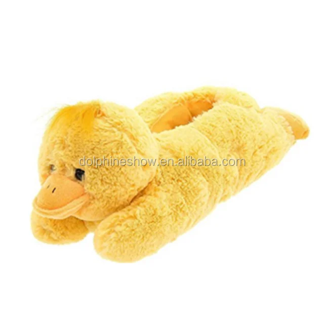 Custom Animal Shaped Soft Penguin Plush Slippers For Kids