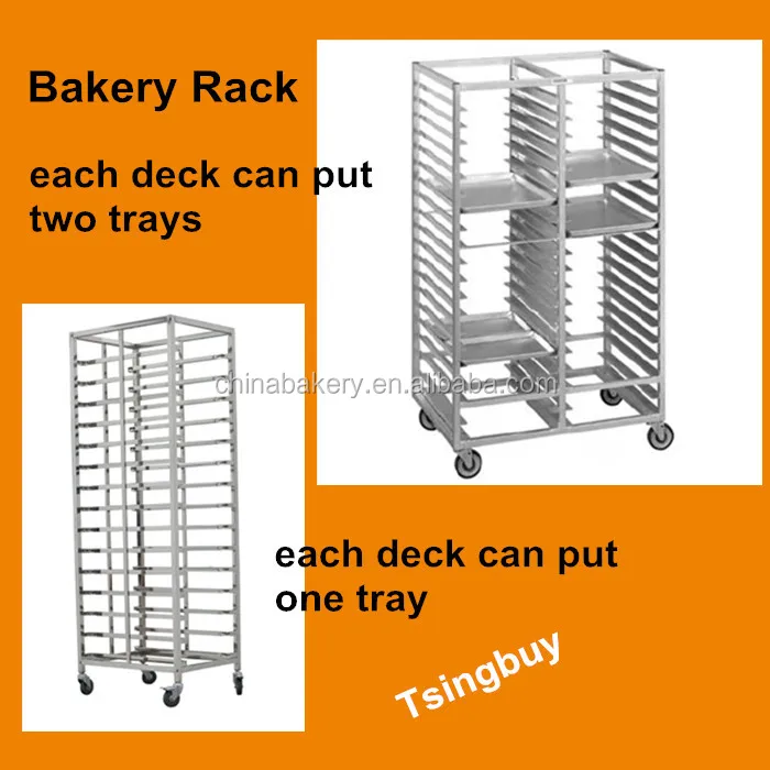 Customized Commercial Bakery Display Stainless Steel Trolley Rack Hs