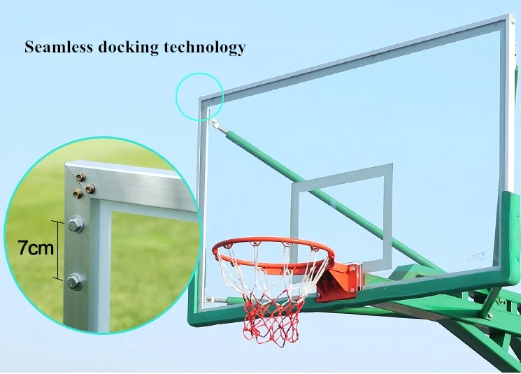 Outdoor Standard Fiba Fiber Glass Smc Basketball Backboard With Rim And