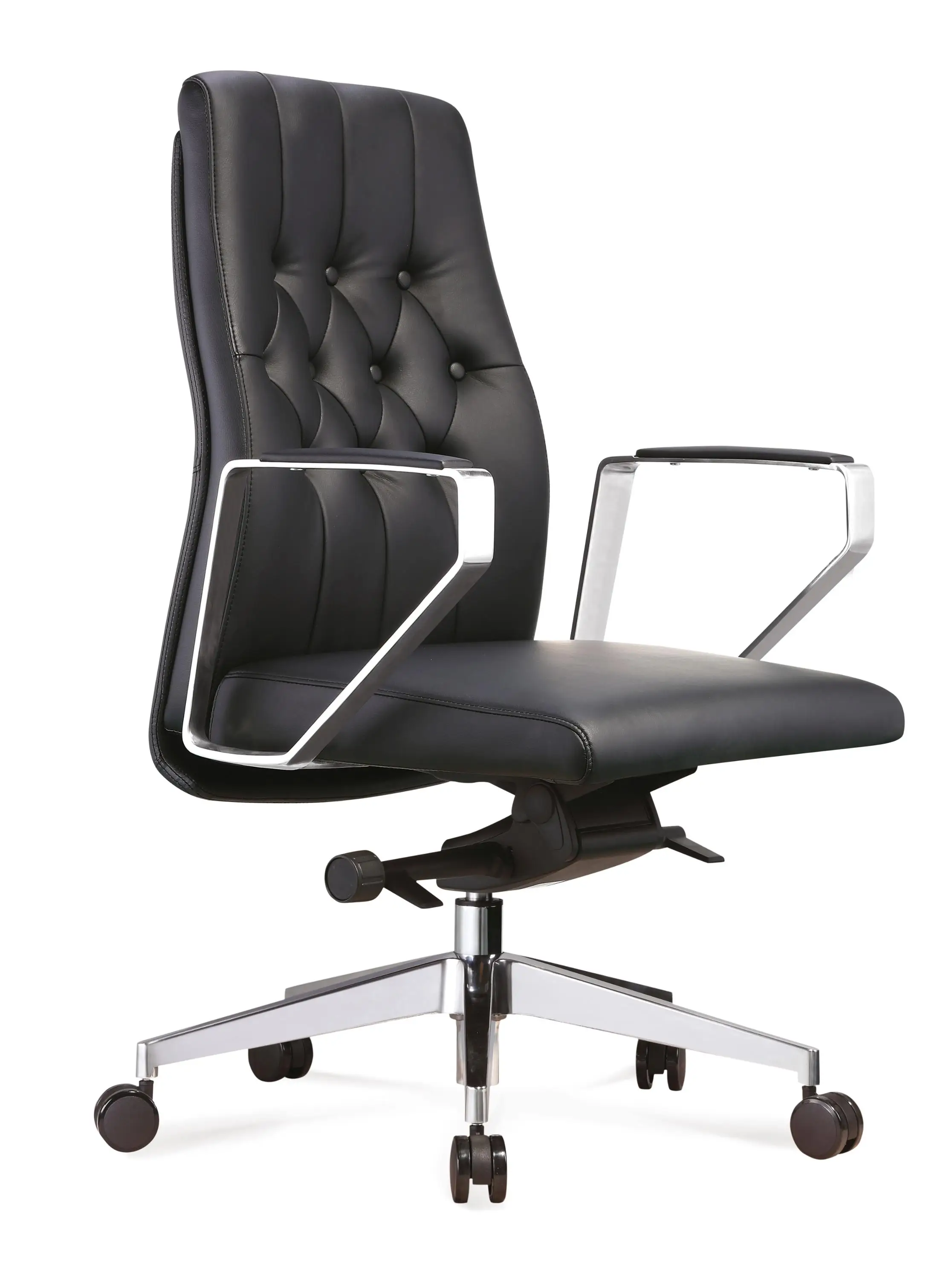 Factory Price Leather Chair Stainless Steel Luxury Leather Executive