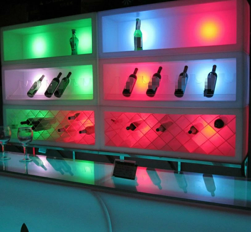 rotomolding wine  led lighted modular ice bucket for bar