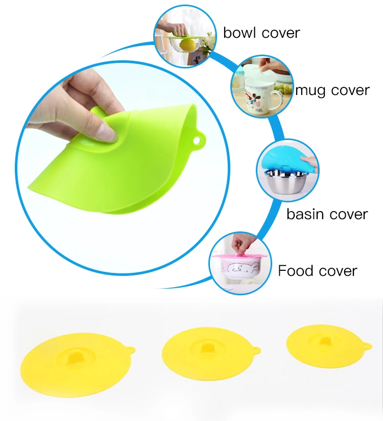 3 Pack Reusable Washable Microwave Safe Fresh Keeping Food Silicone ...