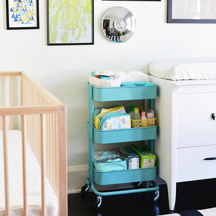 Mail Order Packaging Diapers Cart Nursery Diy Rolling Cart For Changing