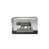 Customized acrylic block embed metal tiger as business gifts