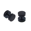 ES02108 Black anodized ear stud , round plain ear studs