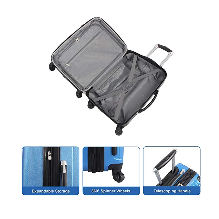 Abs Trolley 20 Inch Luggage Travel Bag Expandable Rolling Suitcase With Spinner Wheels Buy