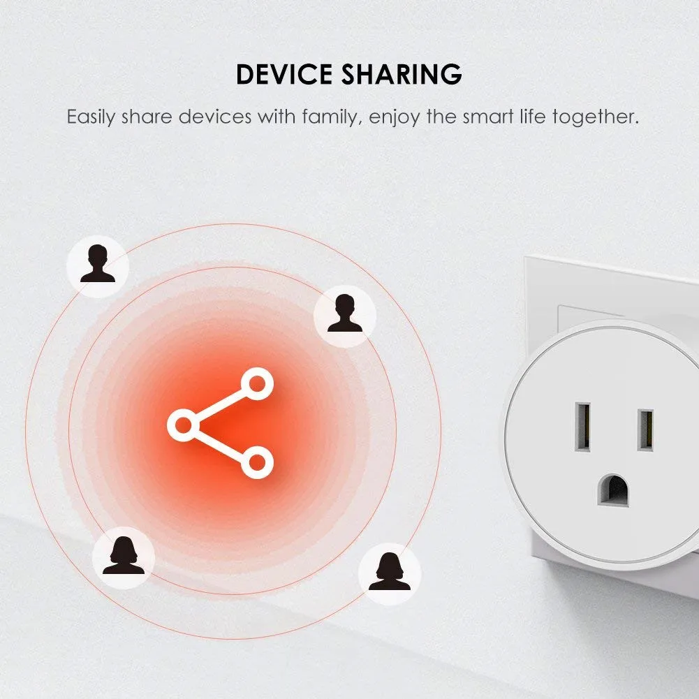 Smart Wifi Plug  Mini Outlet with Energy Monitoring  Works with Alexa Google Home and IFTTT