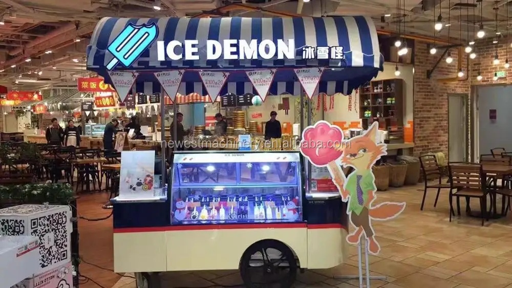 Factory Price Gelato Cart For Sale/gelato Display Cart/mobile Food Ice