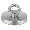 Neodymium Magnet 840LBS Pulling Force(300KG) Magnetic Grade N52 Round with Eyebolt and Countersunk Hole Diameter 3.54INCH(90mm)
