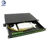 Manufacturing fiber optic patch panel-Rack mounted drawer style 24 port patch panel 1U 24 core fiber optic patch panel