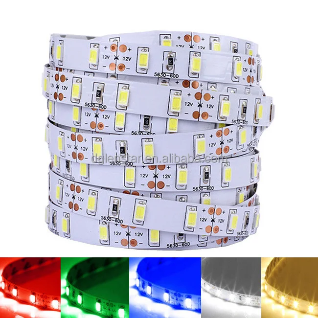 Hot sale 60PCS of high brightness SMD 5630 (5730) LED per meter economical 12VDC Non-waterproof type Flexible LED Strip