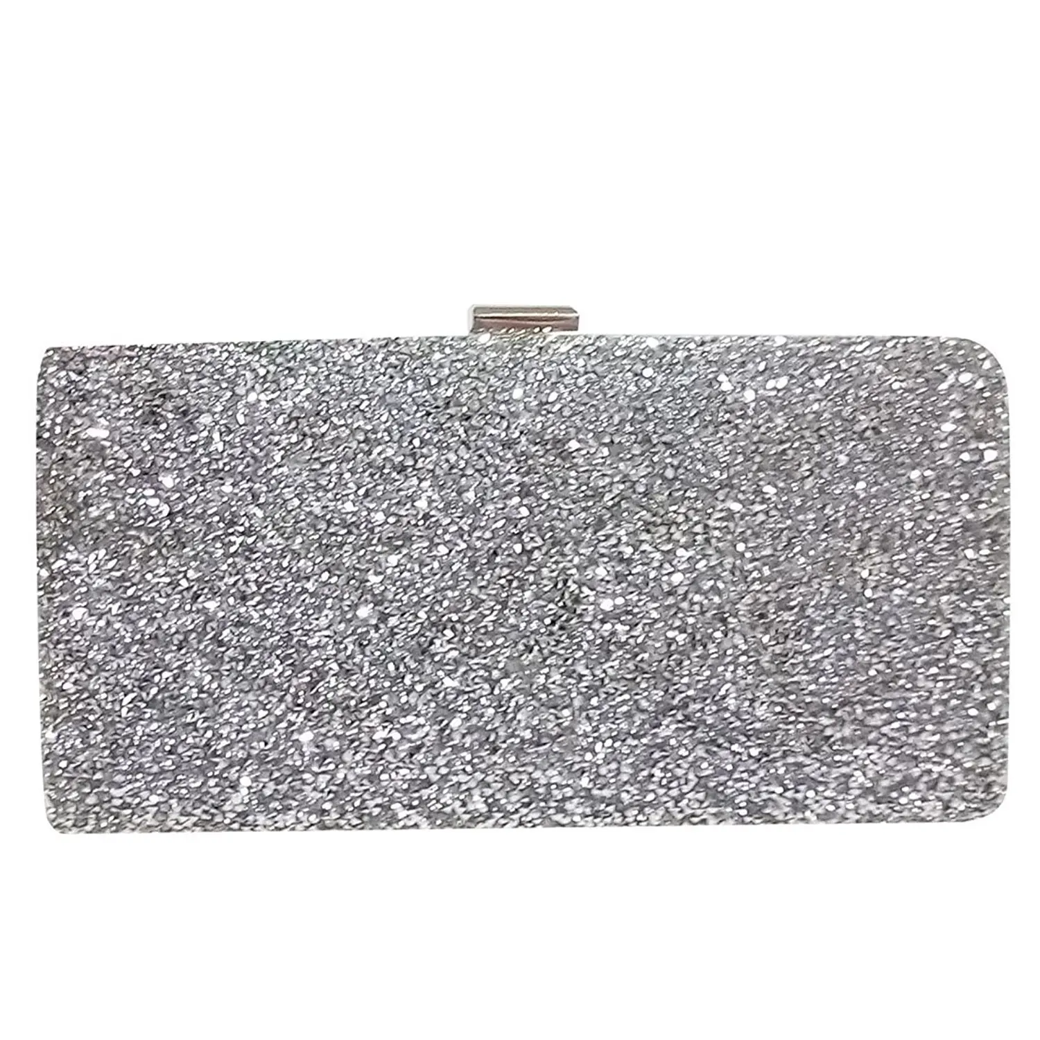 silver rhinestone evening clutch