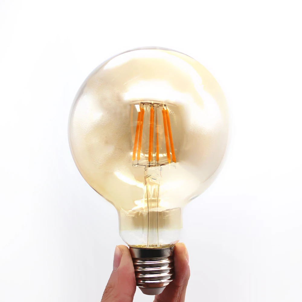 G125   Antique Retro Glass 4w gold glass 2200K 2700K LED Filament Light Bulb