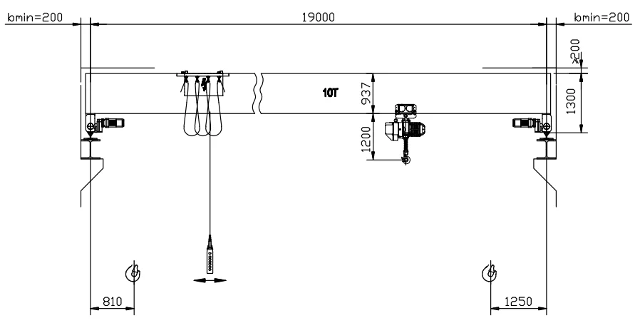 5 Ton Single Girder Overhead Travelling Crane Price For Sale