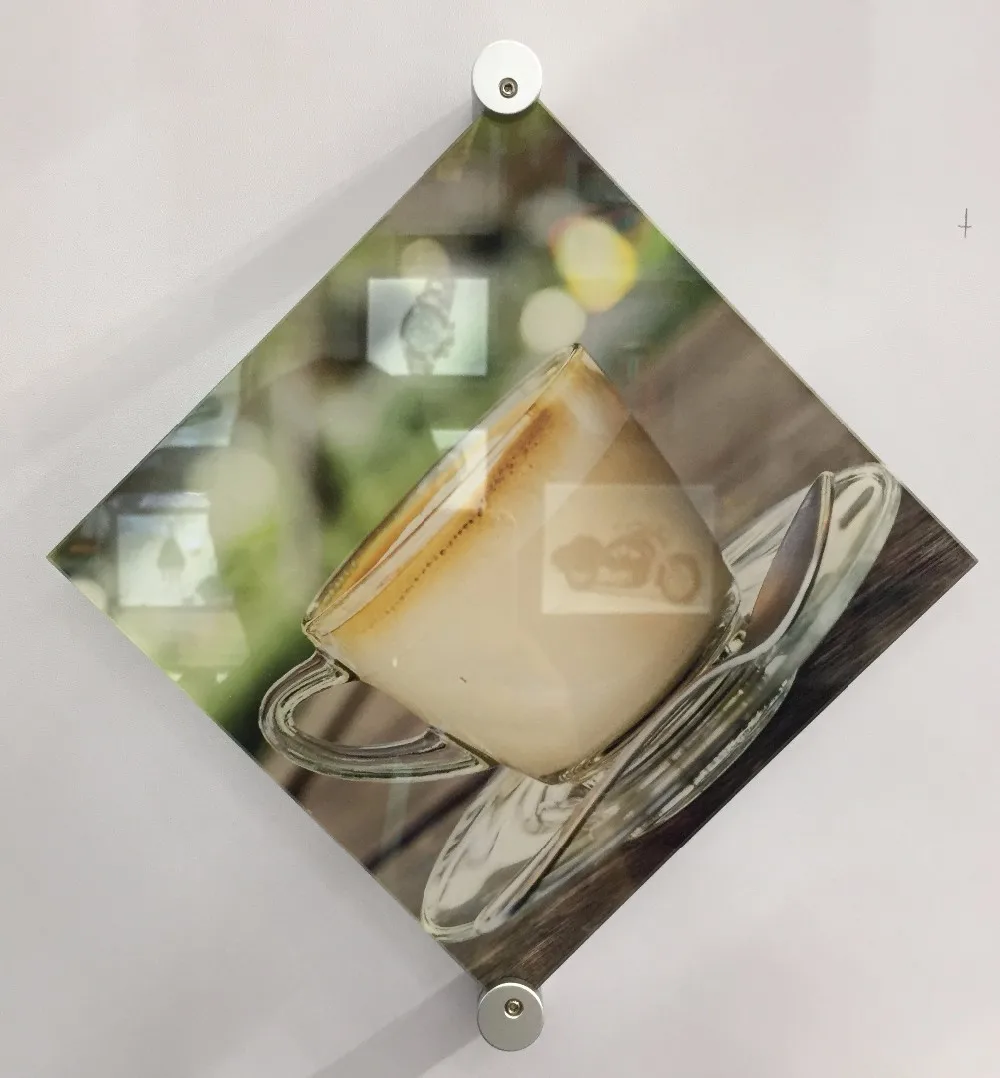 Wall Mounted Aluminium Anodized Edge Grip Acrylic Panel Support Sign ...