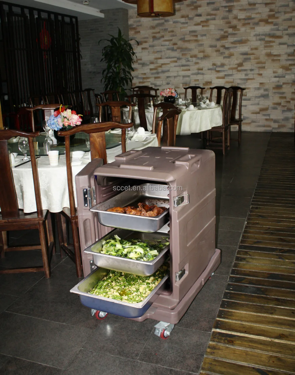 Electric Heated Food Warmer Cart With Wheels Meal Cart With Element