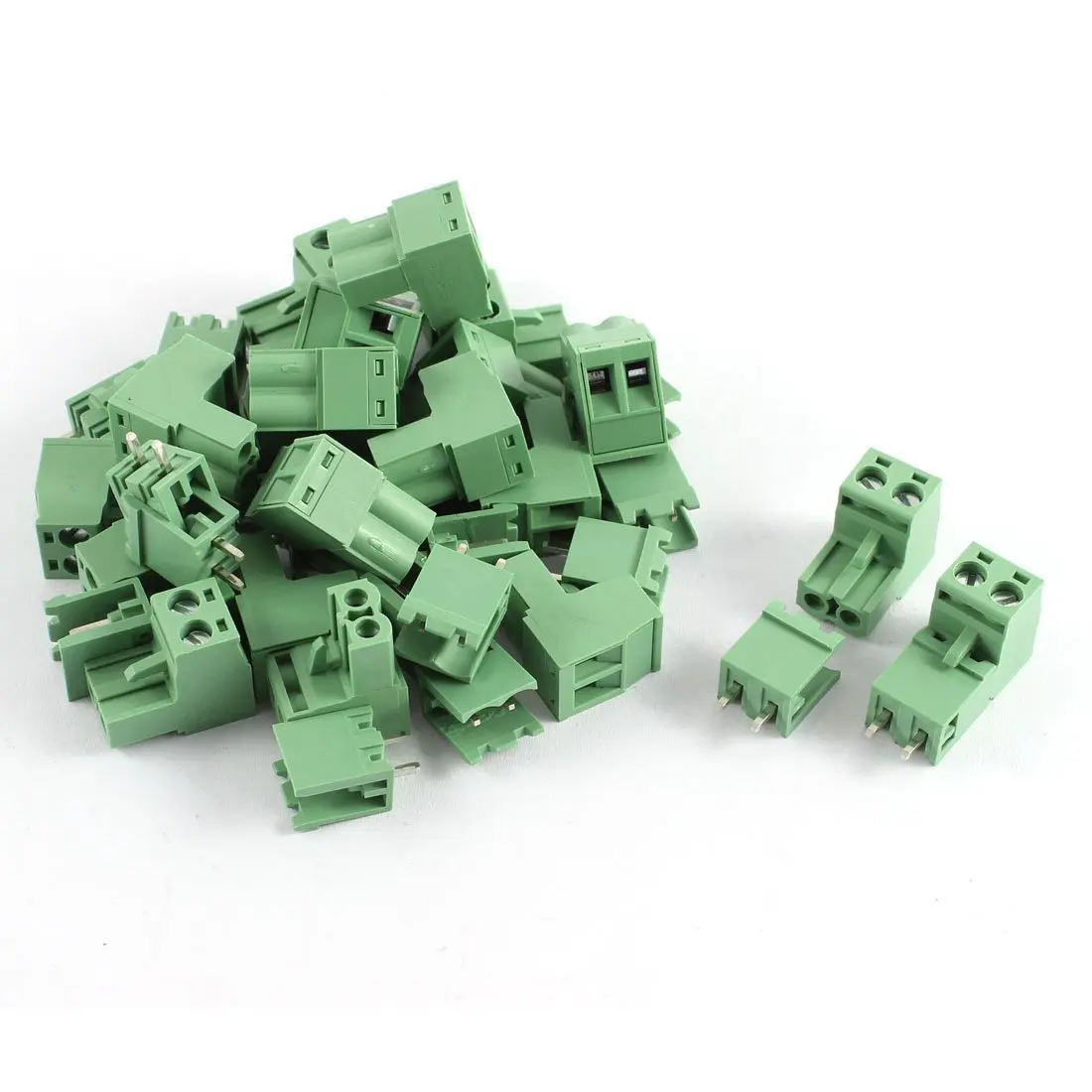 uxcell AWG 12-24 AC 300V 10A 2 Positions PCB Screw Terminal Block 20 Pcs