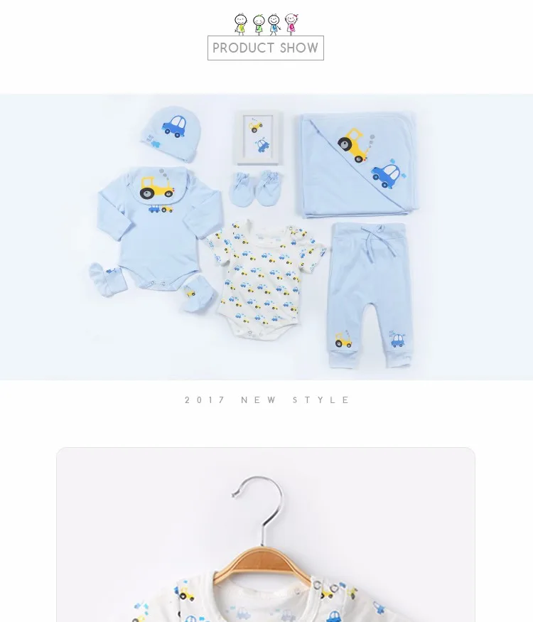 Guangzhou 6pcs set baby boy clothing newborn
