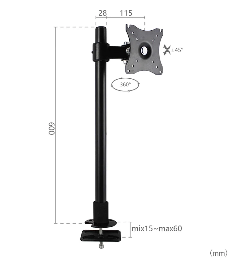 Factory direct sale Monitor Stand Desk Mount Bracket for 14"-27" monitor support other computer accessories