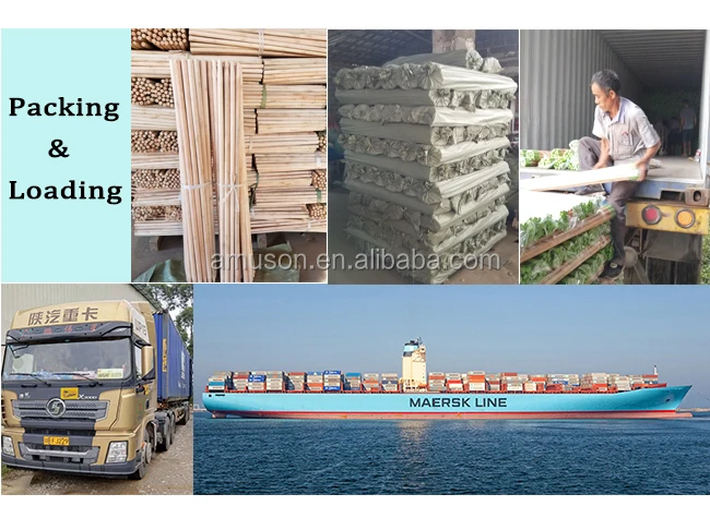 snow shovel with wooden handle