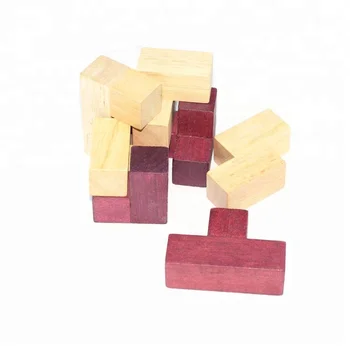 wooden block cube puzzle