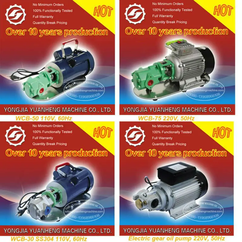 Wcb Type Electric Gear Oil Pump / Portable Electric Rotary Gear Pump