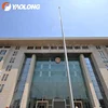 custom stainless steel 316 manual external halyard flag post mast for government