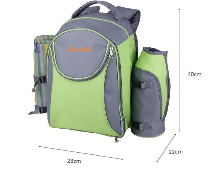 Picnic Set For 4 Person Backpack Basket Set 6 Person Picnic Basket Barbecue Set Cooler Bag