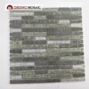 living room decoration stripe shape glass mosaic with fashion pattern /Hot sale 8MM glass mosaic wall tile from DEMAX