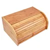 Natural Bamboo Wooden Roll Top Bread Box For Kitchen or Food Storage from fuzhou port