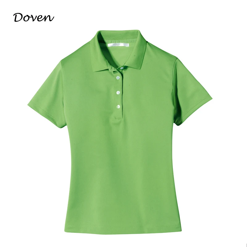 Wholesale ladies sports uniform slim fit polo shirt for women