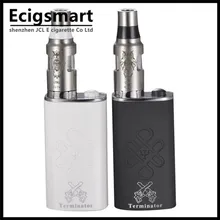 Terminator mod starter kit Mech Mod Pack 18650 Battery Box Mod Vaporizer with e liquid bottle and rda atomizer bottom feeder