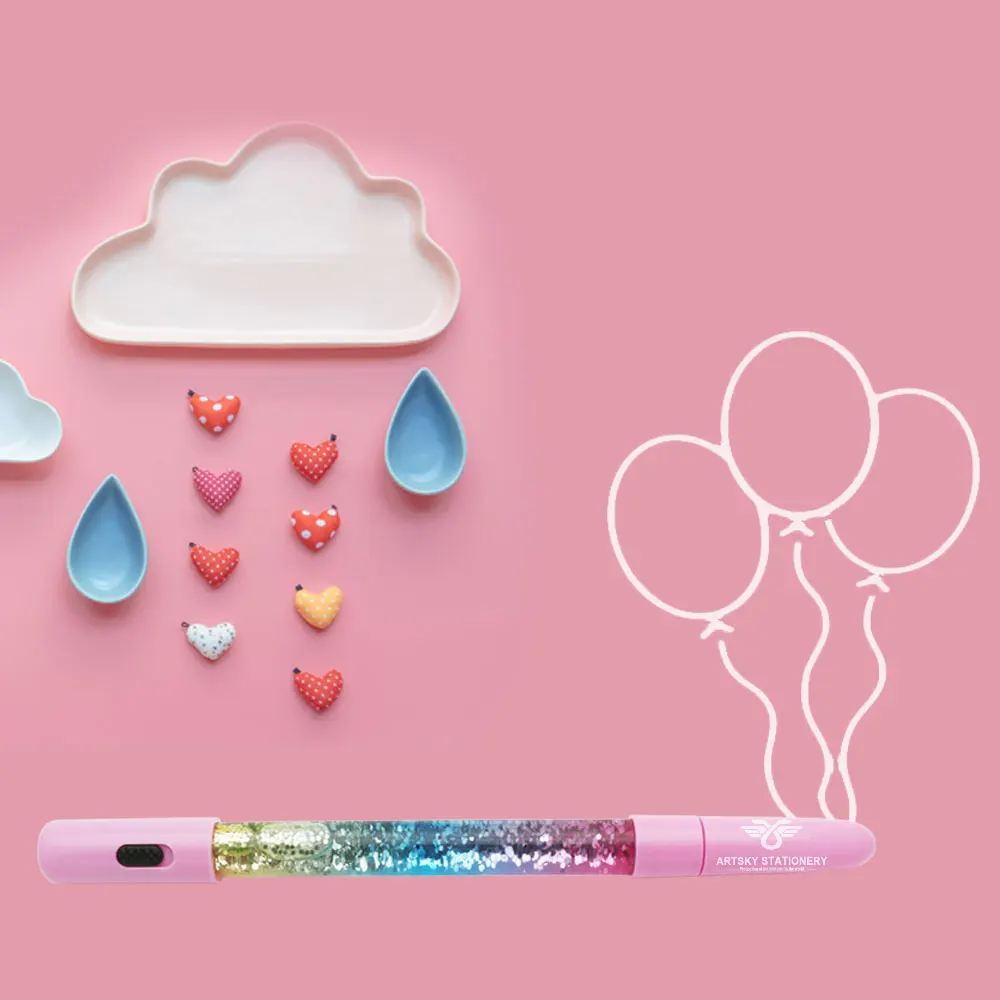 Whole School Bag Creative Stationery Online Best Strong Creative Sequin Liquid Colour Quicksand Ballpoint Pen Rollerball Pens