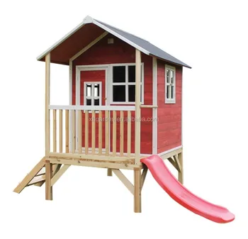 raised wooden playhouse
