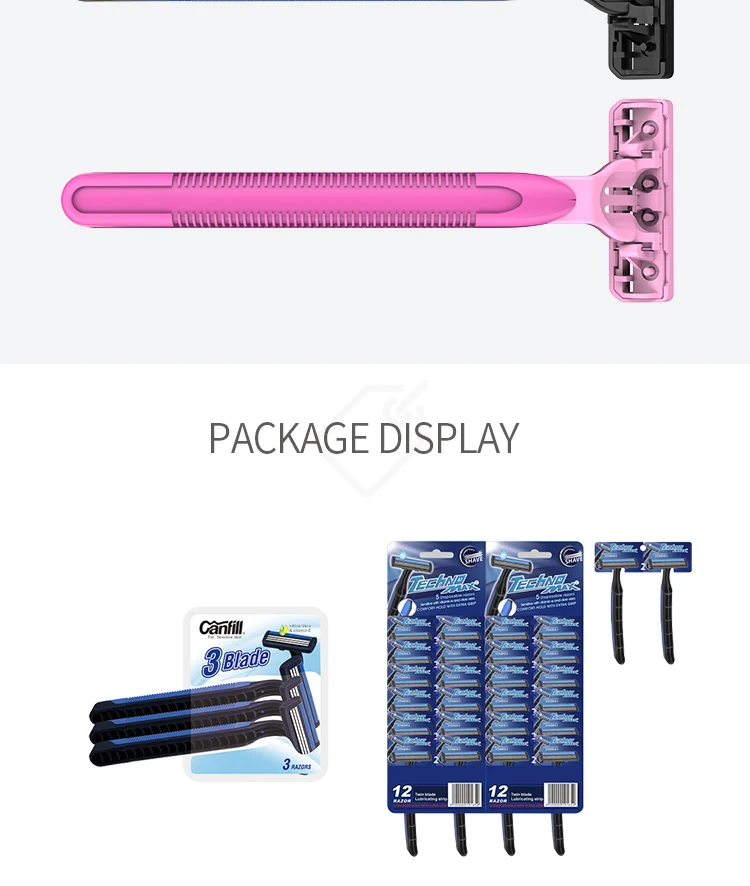 Pivoting Head Shaving Razor 2 Blades Women Shaving Razor Disposable ...