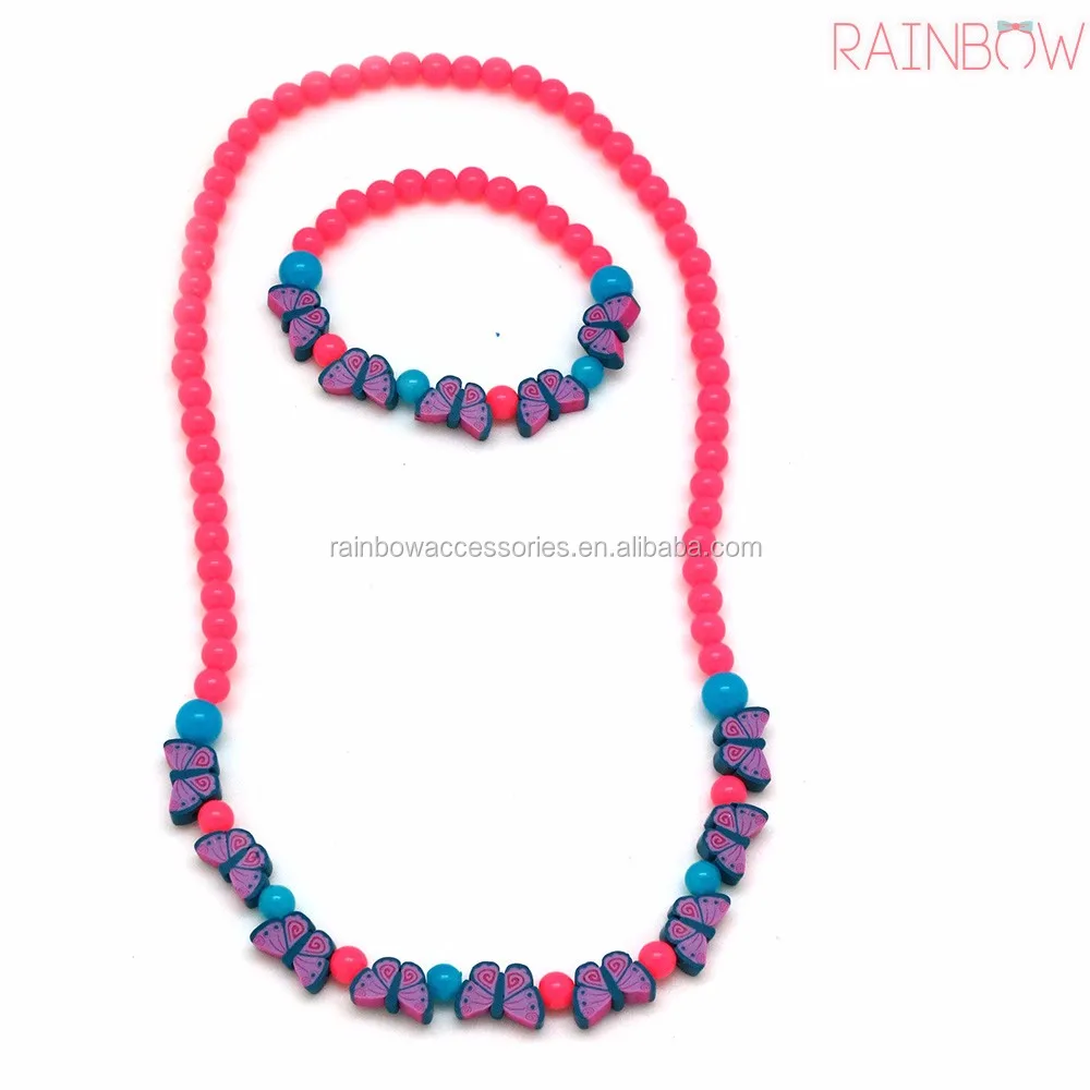 Plastic Beads Necklace,Pendant Necklace,Wholesale Kids Chunky Necklace