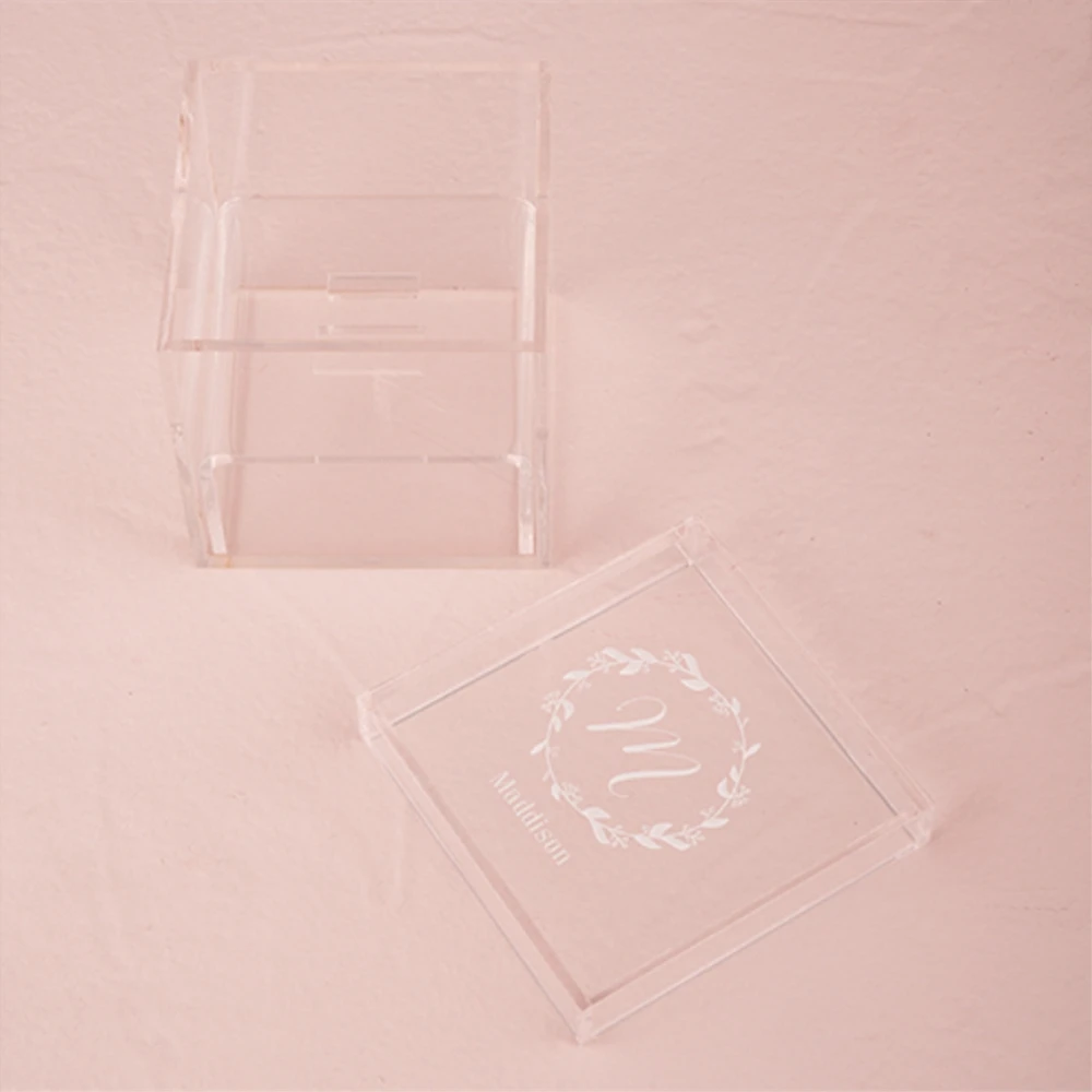 Cheap Acrylic Wedding Ring Box,Small Jewelry Display Case,Customized