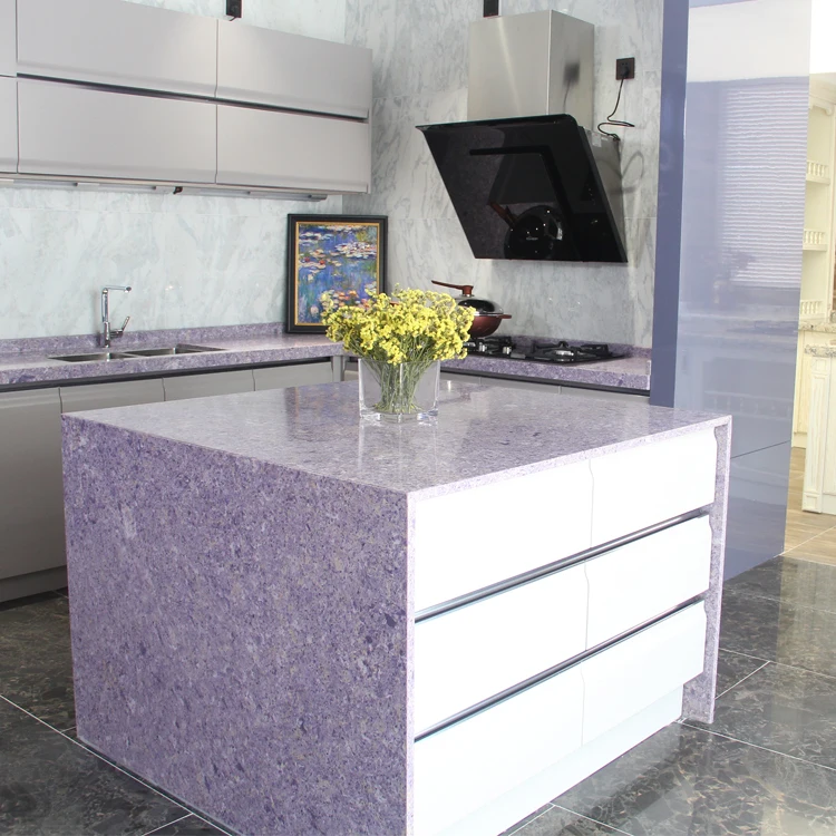 Blanco estupendo 20mm piedra de cuarzo artificial para encimeras de