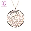 925 sterling silver micro pave black CZ filigree big round pendant necklace