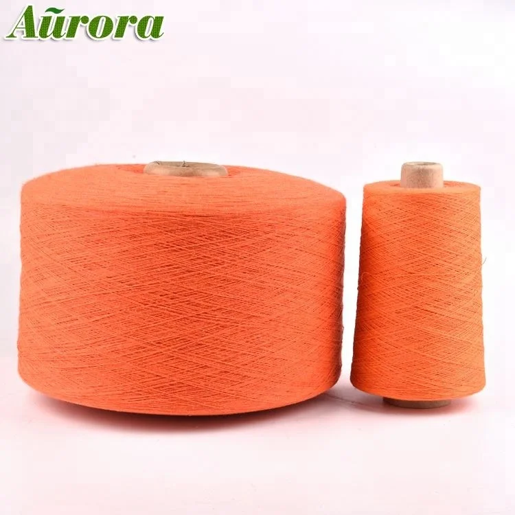 China manufacture4s 6s 8s regenerated cotton polyester mixed OE weaving yarn for rugs manufacture