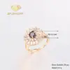 Black TAP + Round CZ Wedding Silver Ring CR1707466
