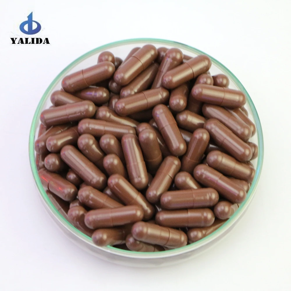 separated transparent gelatin capsule