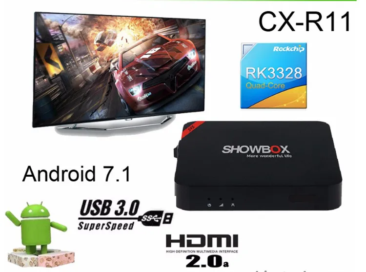 Digital Cable Tv Set Top Box Quad Core Android 7.1 Os 1gb 8gb 4k 60fps
