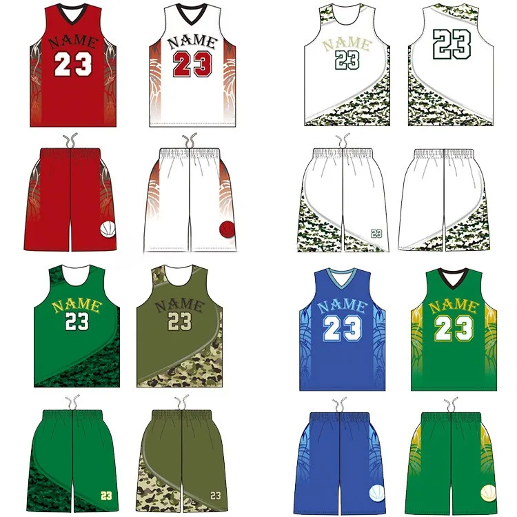 Polyester Mesh Sublimation Printing Basketball Jersey Latest Design