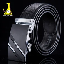 [MILUOTA] 2015 New men belt brand luxury ceinture designer belts men high quality genuine leather belt automatic buckle WN003