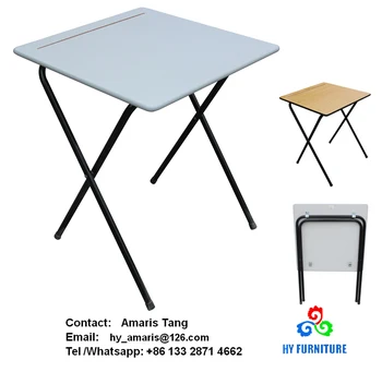 Portable Wooden Folding Student Study Writing Exam Tables Desks