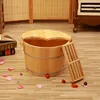 natural wood foot bath bucket wooden foot spa basin with massager
